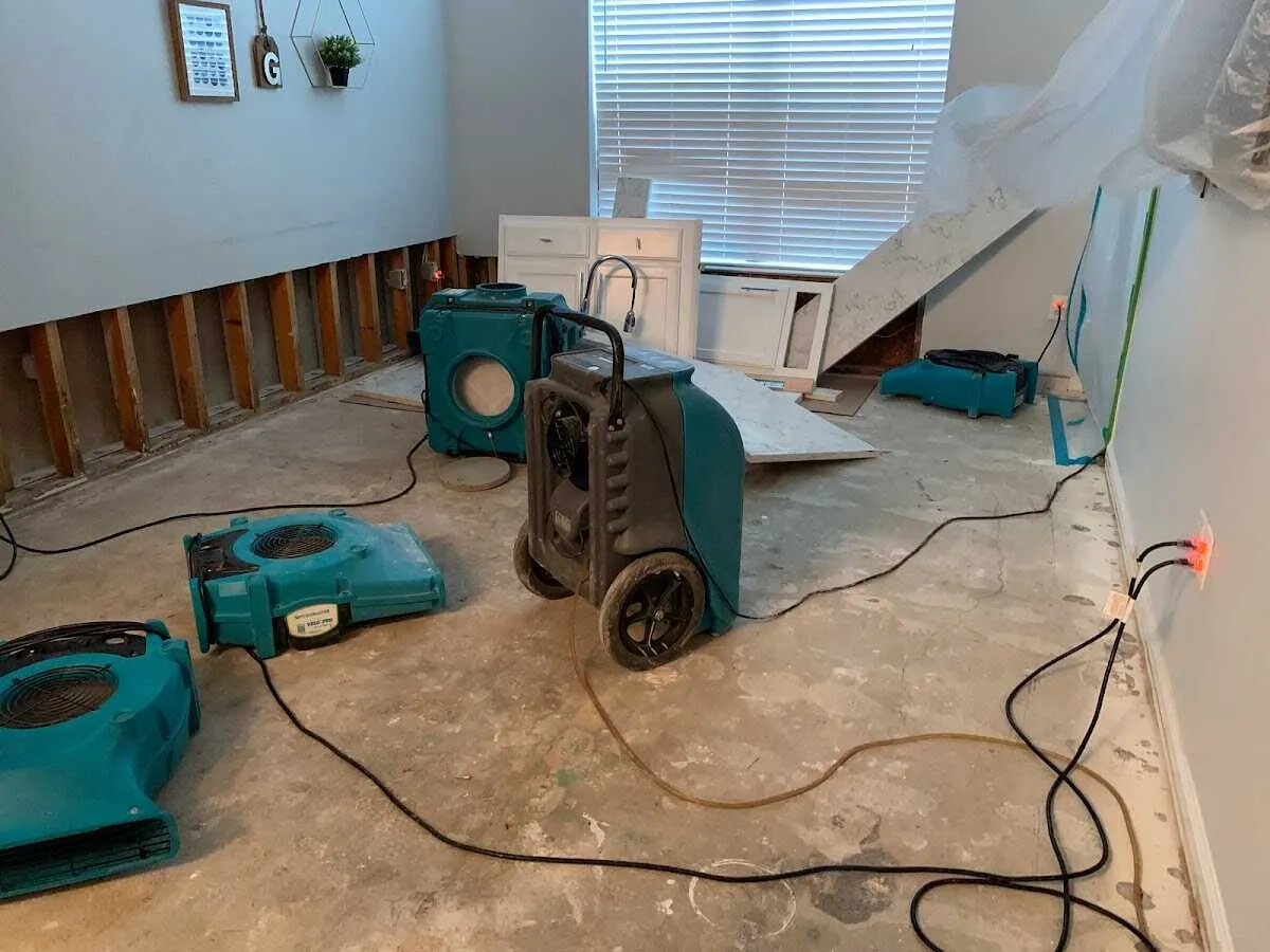 Dehumidifier in flood-cut room for Water Extraction & Removal in Bonadelle Ranchos